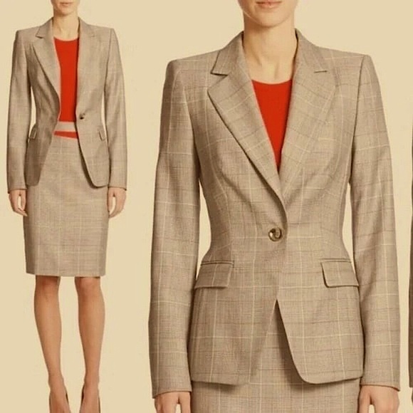 New ESCADA Belkisa Houndstooth Blazer Virgin Wool 6 MSRP $1850 - Picture 1 of 11
